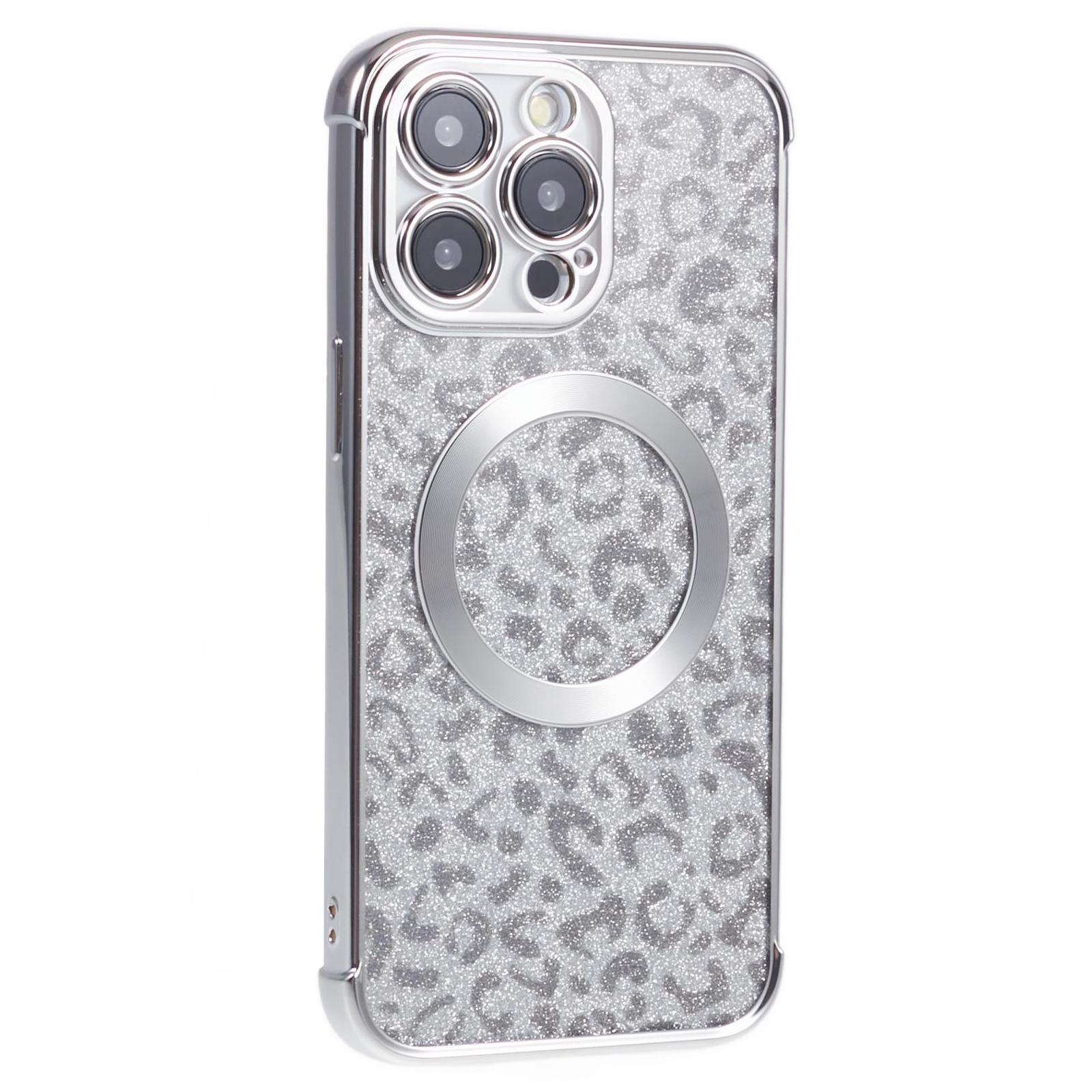 

HRF Series for iPhone 12 Pro Max TPU Case Compatible with MagSafe Electroplating Phone Cover Silver