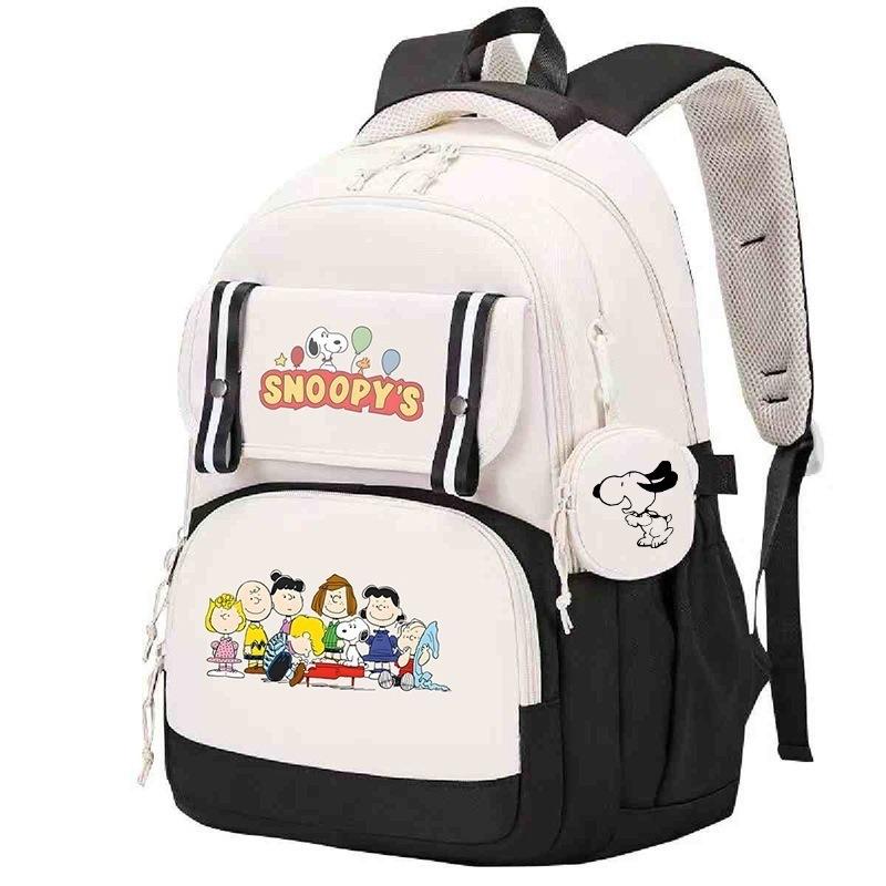 Large Capacity Schoolbag with Shoulder Strap; Student Three-piece Pencil Case Set