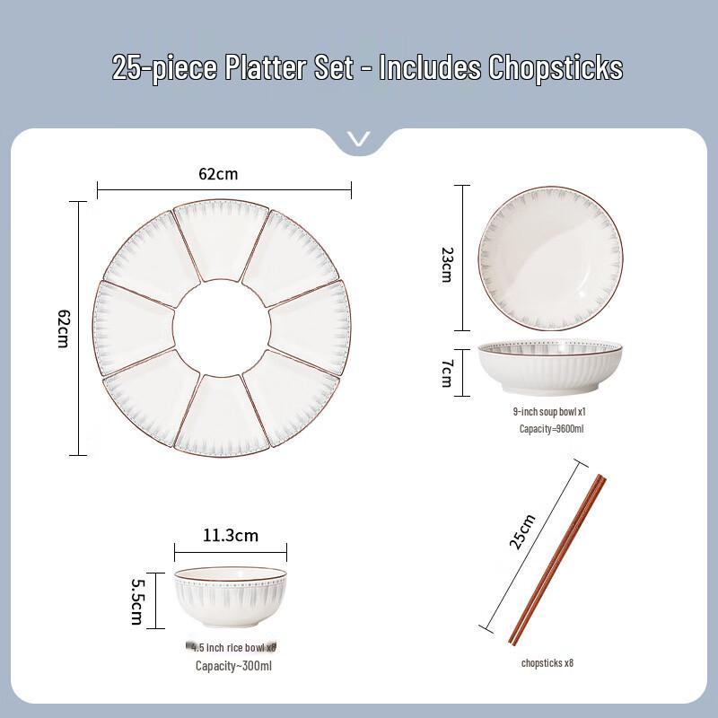 

Japanese Style Ceramic Dinnerware Set