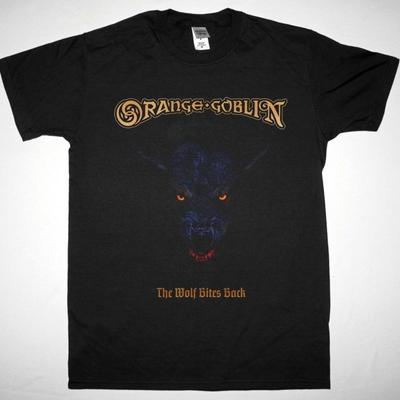 Orange Goblin Wolf Bites Back Black T-Shirt Rock Tee