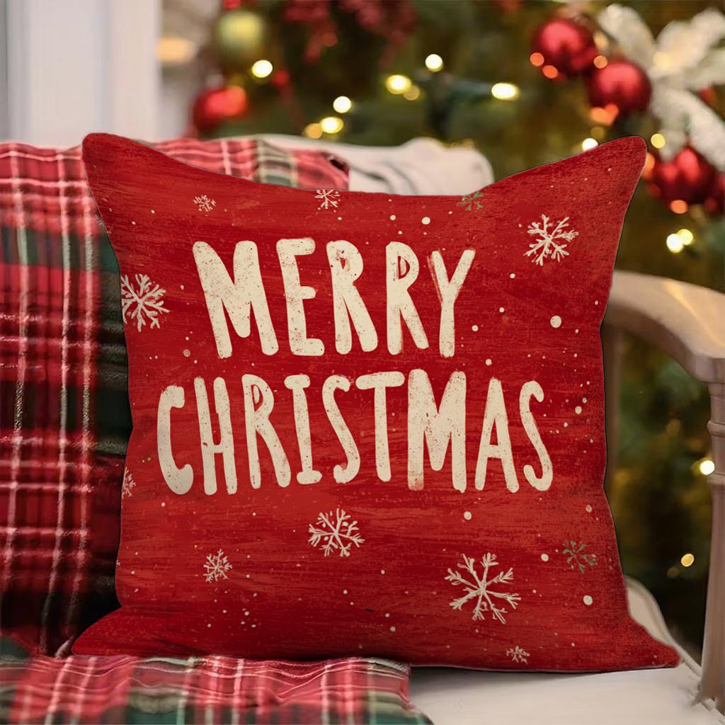 Christmas Tree Patterned PillowcaseSuitable for Sofa Car Bedroom Decorative Cushion Cover Pillow Cover