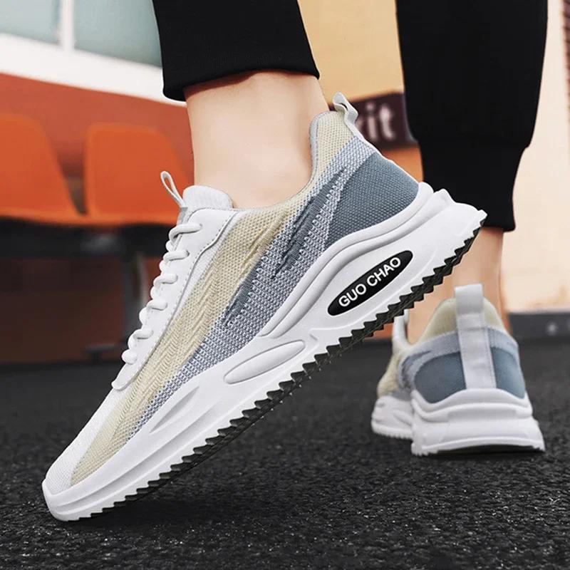 Fashion 2024 Summer Breathable Shoes for Men's Running Sneakers Sports Anti slip Soft Sole Fitness Training Shoes Casual Mesh Shoes