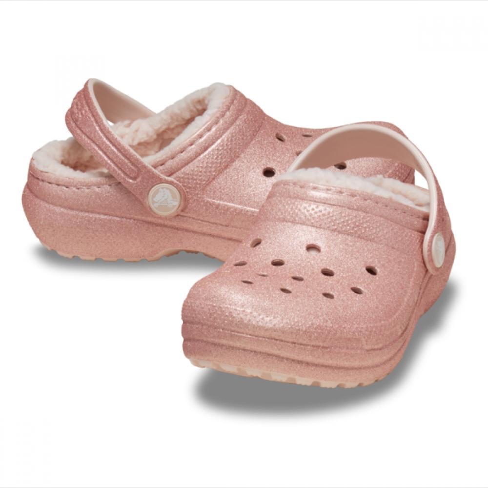 Crocs Kids Classic Lined Glitter Clog 207463 6ur