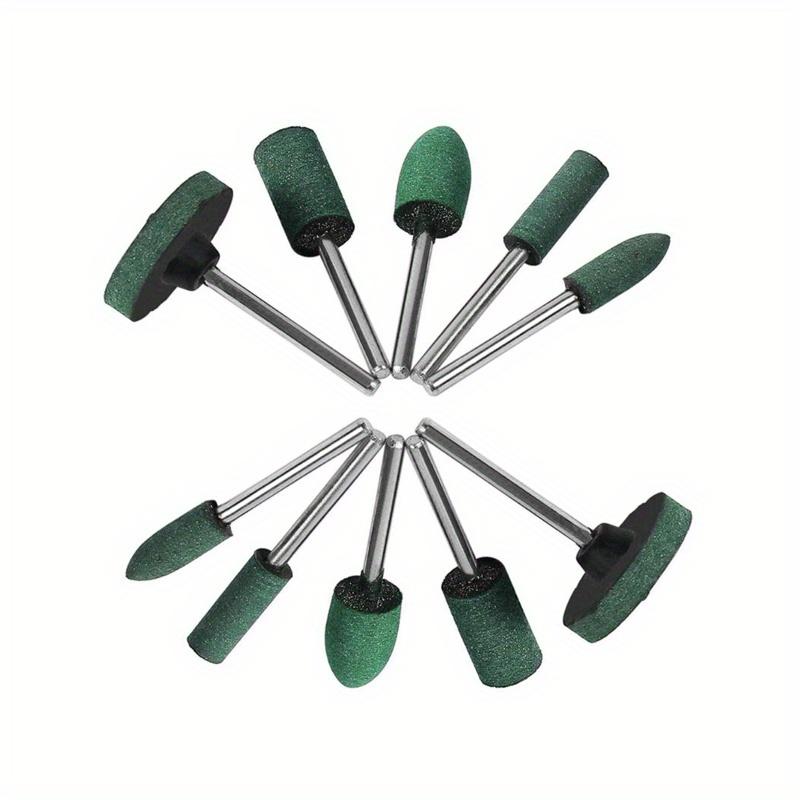

10pcs Rubber Mounted Point Grinding Head For Mould Finish Polish Die Grinder Rotary Polishing Tools Rubber Grinding Heads Tools 10pcs