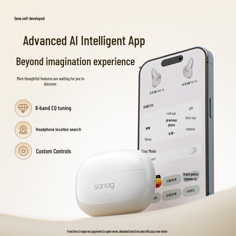 SANAG Z60 Bone Conduction Clip-On Bluetooth Headset