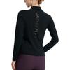FILA EXPLORE Knitted Fabric Long Sleeved Fleece Lined Slim Fit Top T Shirt Women's Pitch Black A11W447207FBK