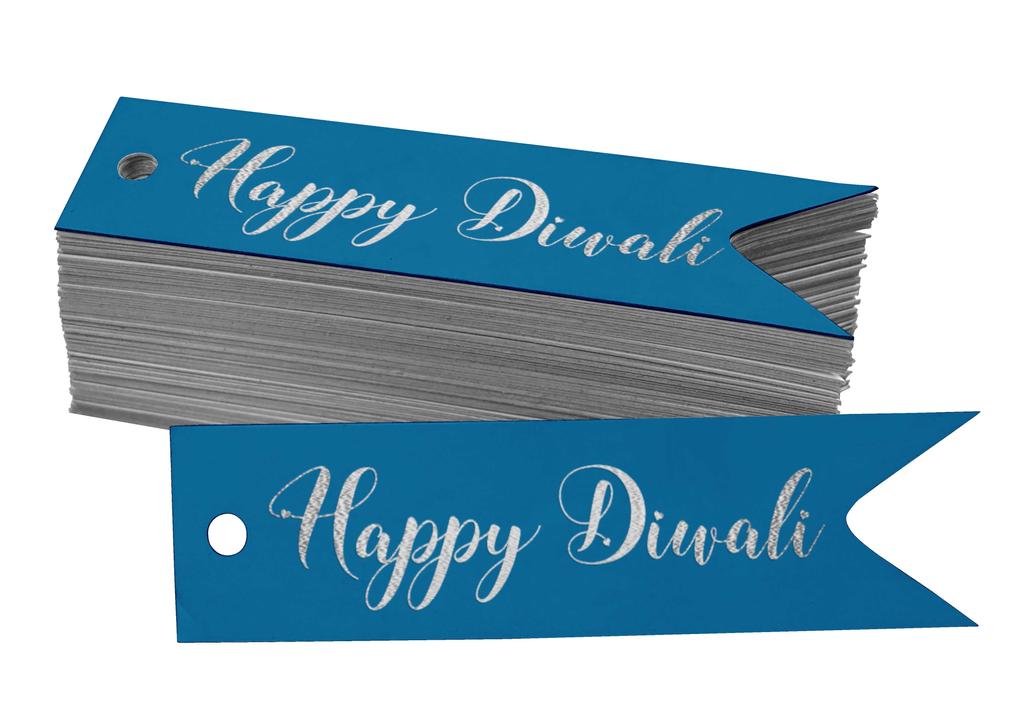 Inkdotpot Pack Of 100 Happy Diwali Favor Paper Tags Craft Real Gold Foil Hang