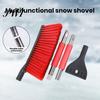 Durable Ice Scraper 2 in 1 Snow with Large Brush Head Extendable Sturdy ABS Portable Auto Shovel Soft Tips