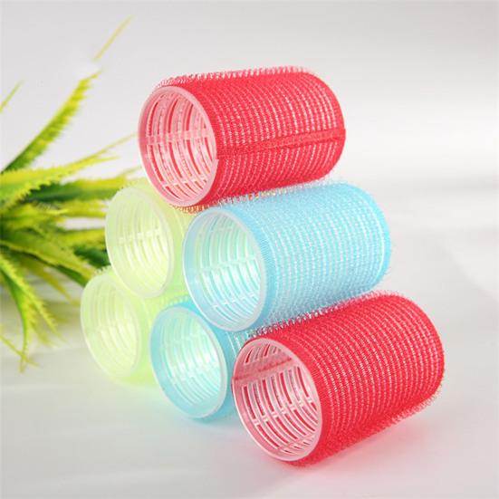 10Pcs Hair Roller Self-adhesive Bouncy Heatless Grip Hair DIY Styling Hair Curler Tool Self Roller Hair Salon
