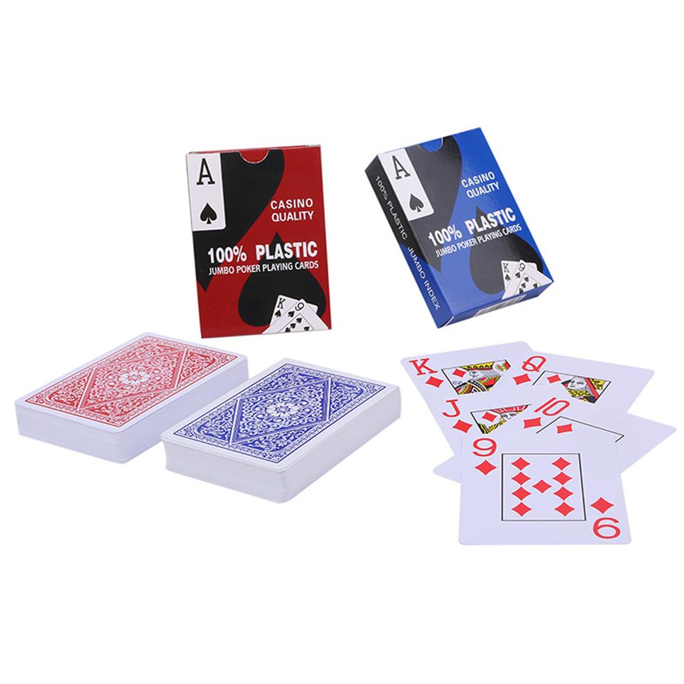 Activating Toys Blue 54Pcs Waterproof Pvc Playing Cards Flexible Durable Card Games Poker Set Washable Plastic Cards For Family Entertainment