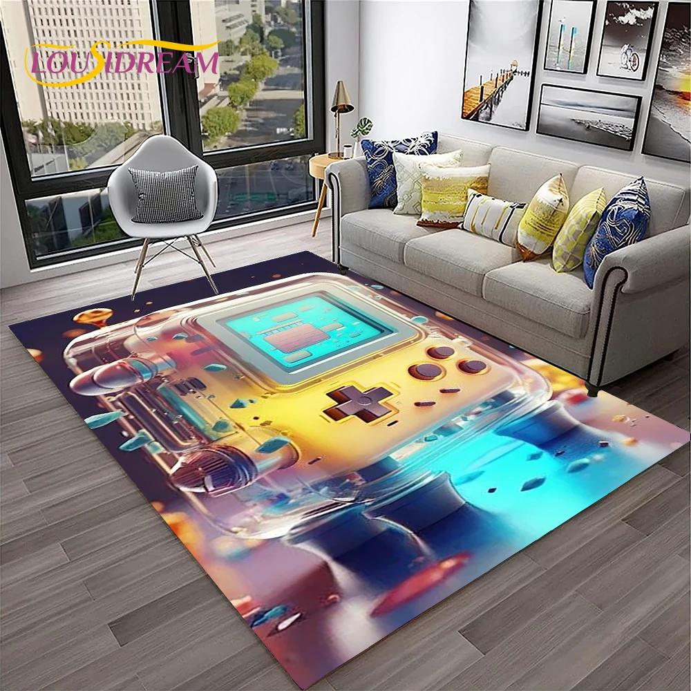 Game Boy GamePad consola de juegos Retro alfombra para el hogar sala de estar dormitorio sofá felpudo decoración, alfombra para área de niños alfombra antideslizante