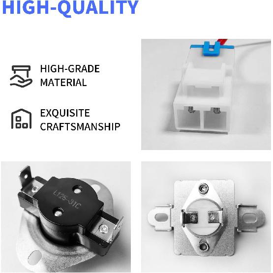 6931EL3003D Limit Thermostat & 6931EL3001E Thermostat & 6323EL2001B Thermistor Compatible with LG Dryers Replaces AP4440975, 1268366, 6931EL3003E,