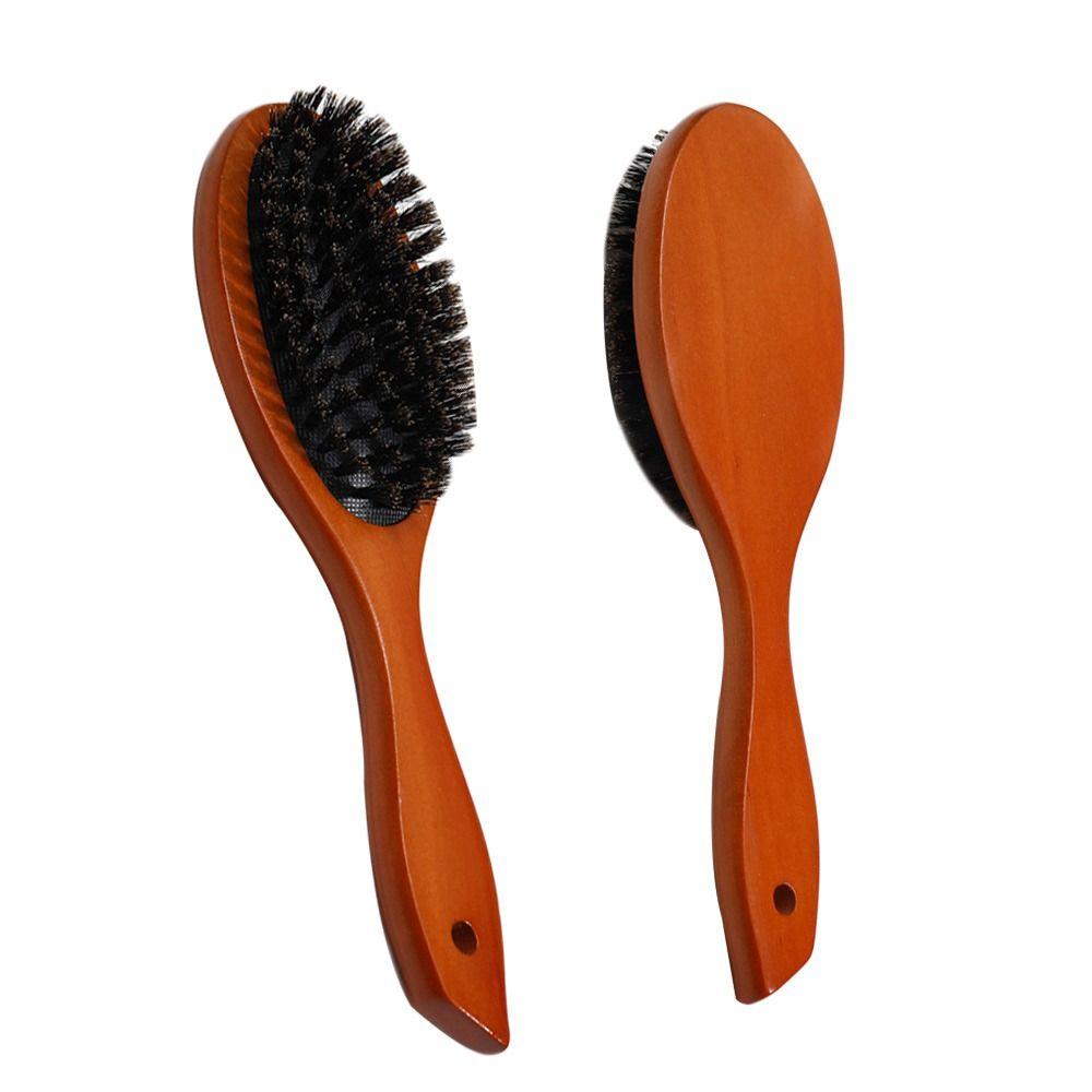 Beard Brush Boar Bristle Brush Comb with Boar Bristles Scalp Massage Comb Portable Air Bag Comb