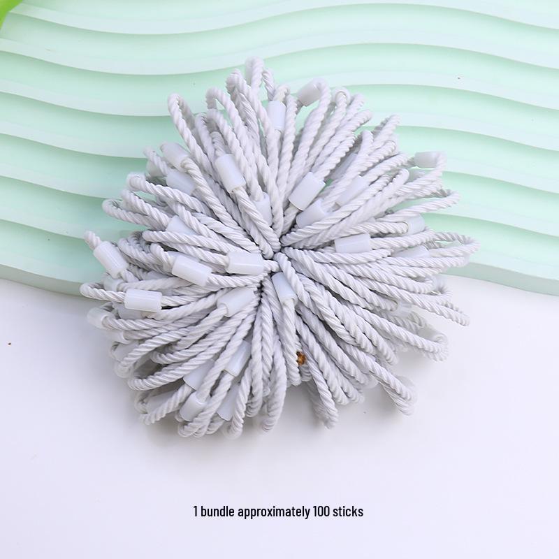 Korean Style Cable Knit Children's Hair Ties - Elastic, Hair-Friendly Candy Color Square Buckle Accessories.