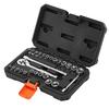 VEVOR Socket Set, 27 Pieces, 6.4 mm Drive Socket and Ratchet Set, SAE and Metric, Mechanic Tool Kit with Ratchet Wrench