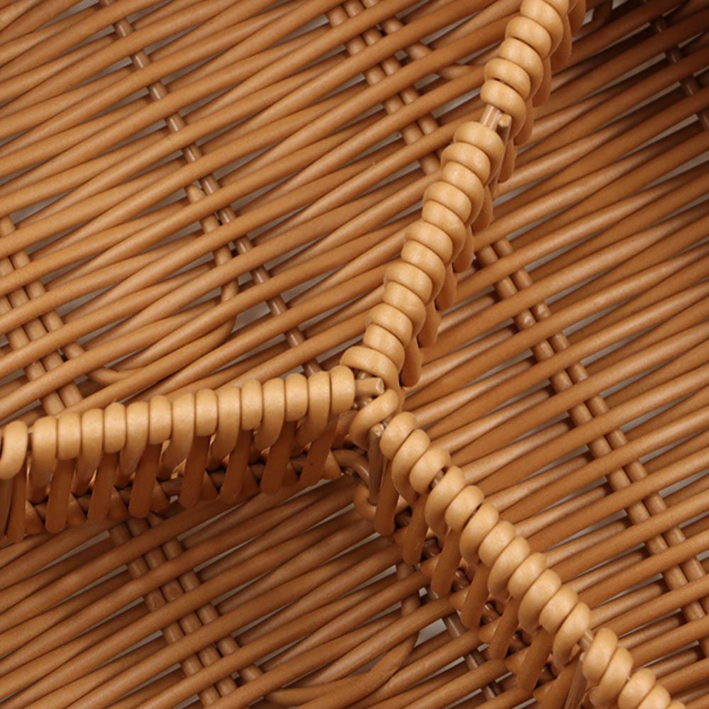 3 Grides Aufbewahrungskorb aus Weide, handgefertigtes Tablett aus Rattanimitat, Frühstückskorb