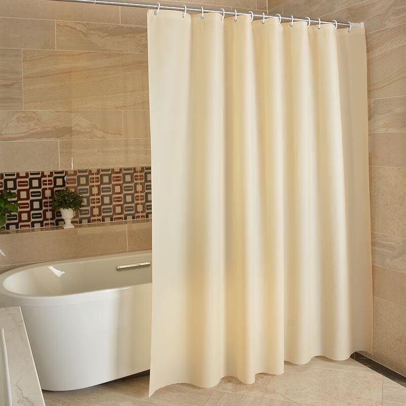 LIEI PEVA Waterproof No-Punch Shower Curtain
