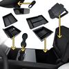 CHIYLE Center Console Storage Organizer for Tesla Model 3 Hidden Armrest Drawer with Cup Model 3 Highland Accessories 7-Piece 2024-2026 Highland,