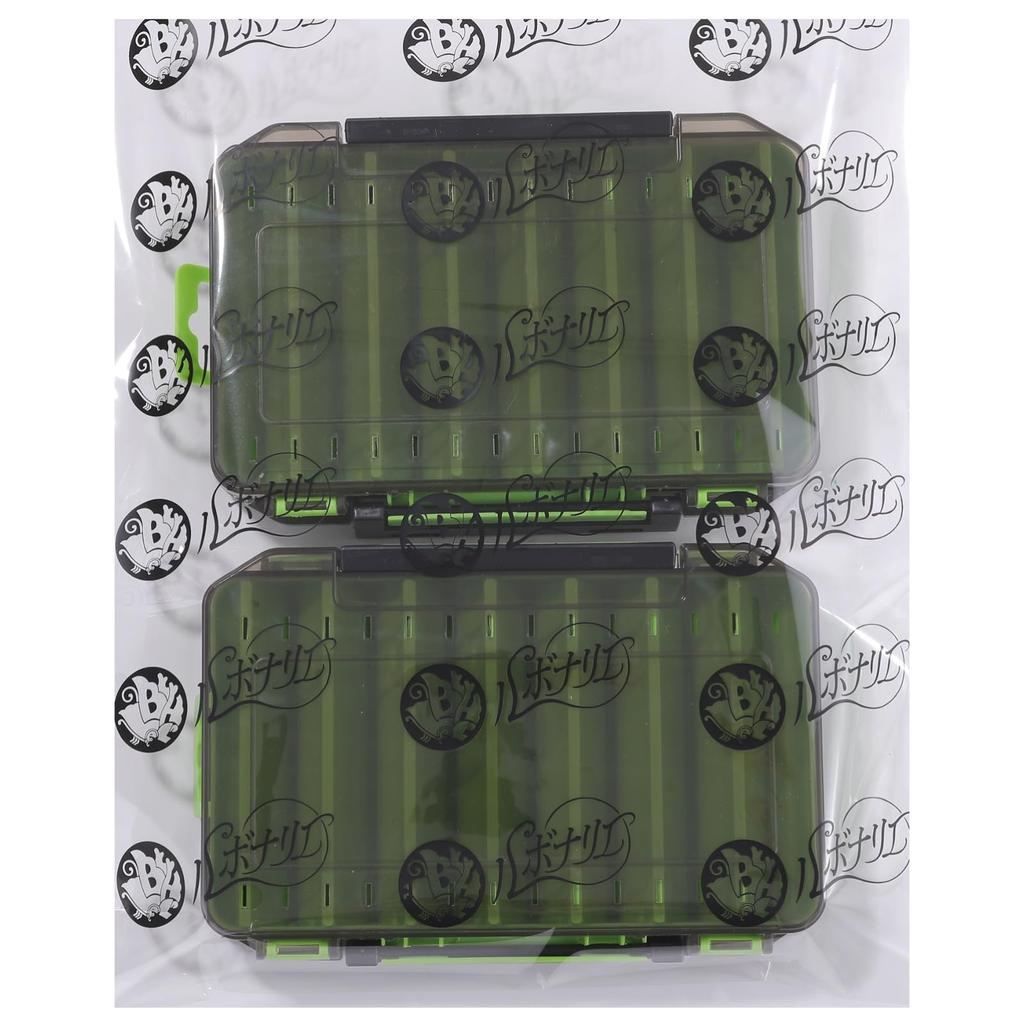 Rubonarie Lure Case, Double-Sided Storage Box for Metal Jigs, Orange, Set of 2 (Green)