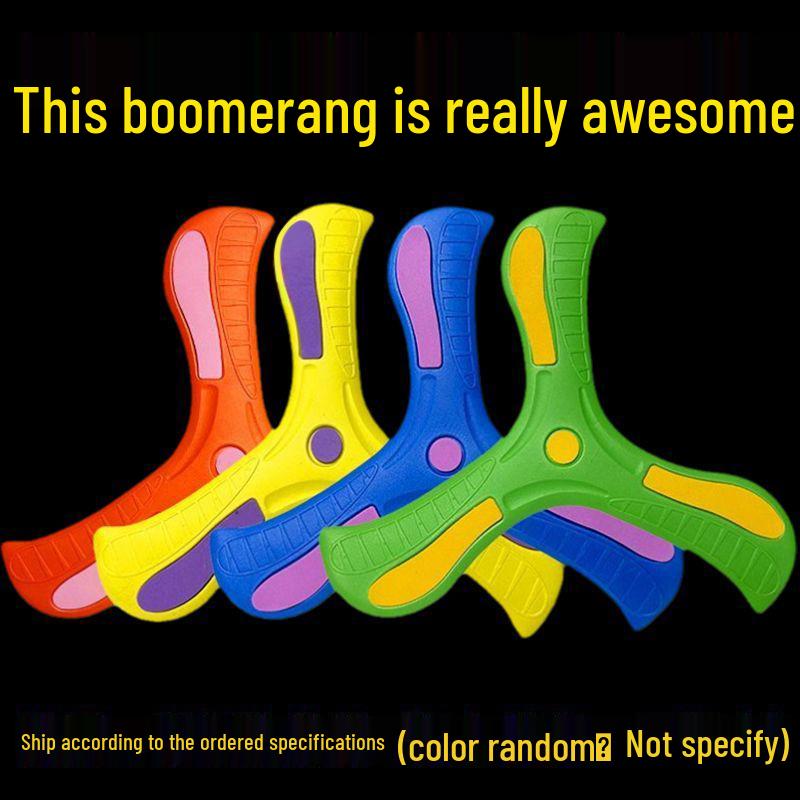 

Boomerang Three-Leaf Soft Rubber Children s Flying Disc, Durable Outdoor Toy for Boys & Girls.