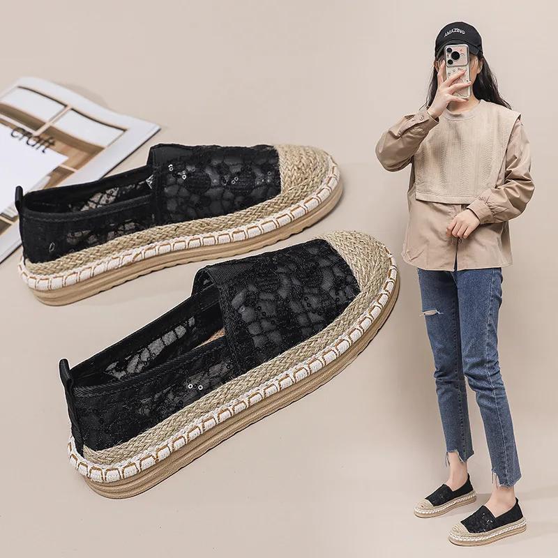 Fashion Women's Casual Shoes Mesh Breathable Comfortable Non Slip Fashion Flat Shoes Platform Outdoor Walking Shoes Zapatos Mujer