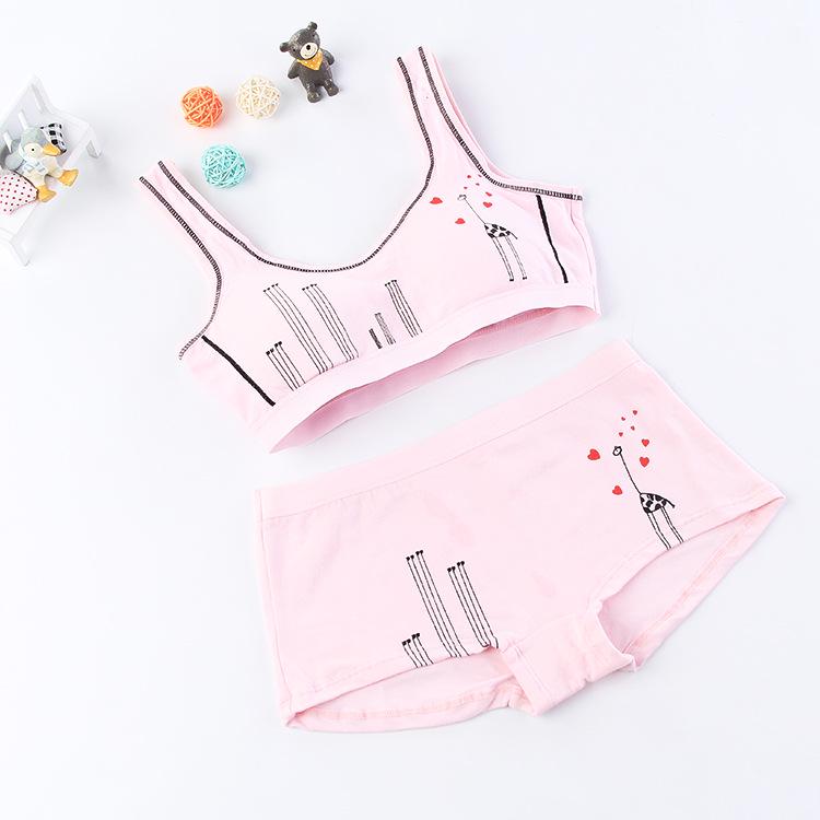 

Girls Wireless Underwear & Sports Vest Set 90+XL (110-120 lbs) рожевий