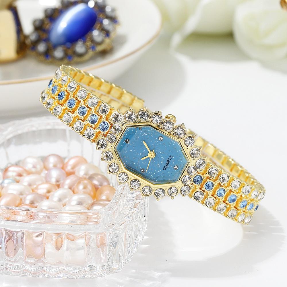 New Style Steel Band Bracelet Simple Casual Jewelry Ladies Watch Personality Oval Diamond Alloy Watch Ladies