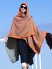 Winter Women Scarf Layers Poncho Hooded Elegant Lady Retro Boho Print Wraps Shawl Casual Scarve Capa Para Mujer Pashmina Cloak