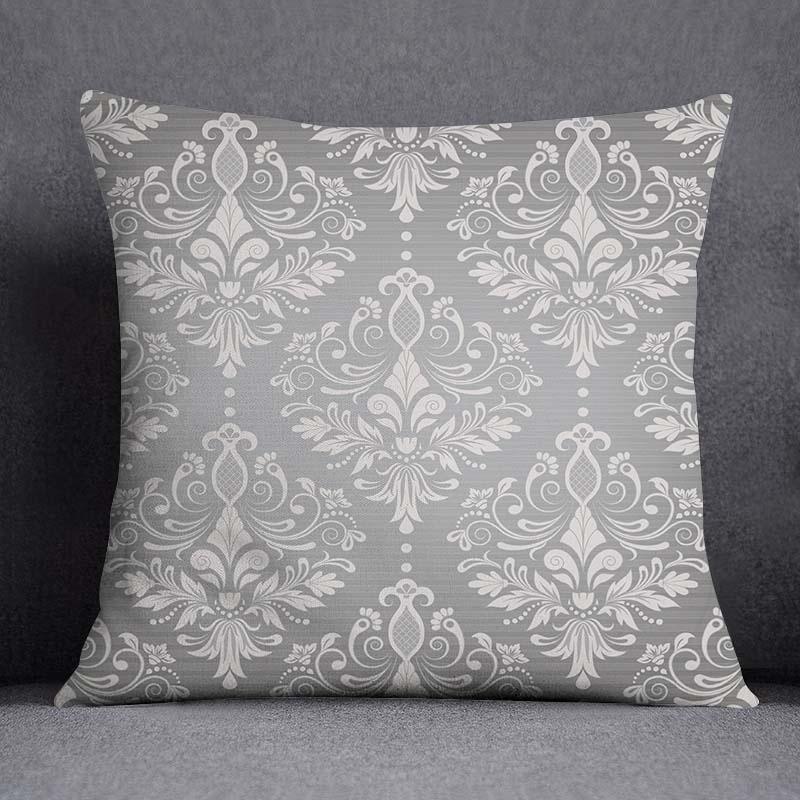 Gray White Cushion Cover Geometric Sofa Pillowcase Home Bedroom Decor