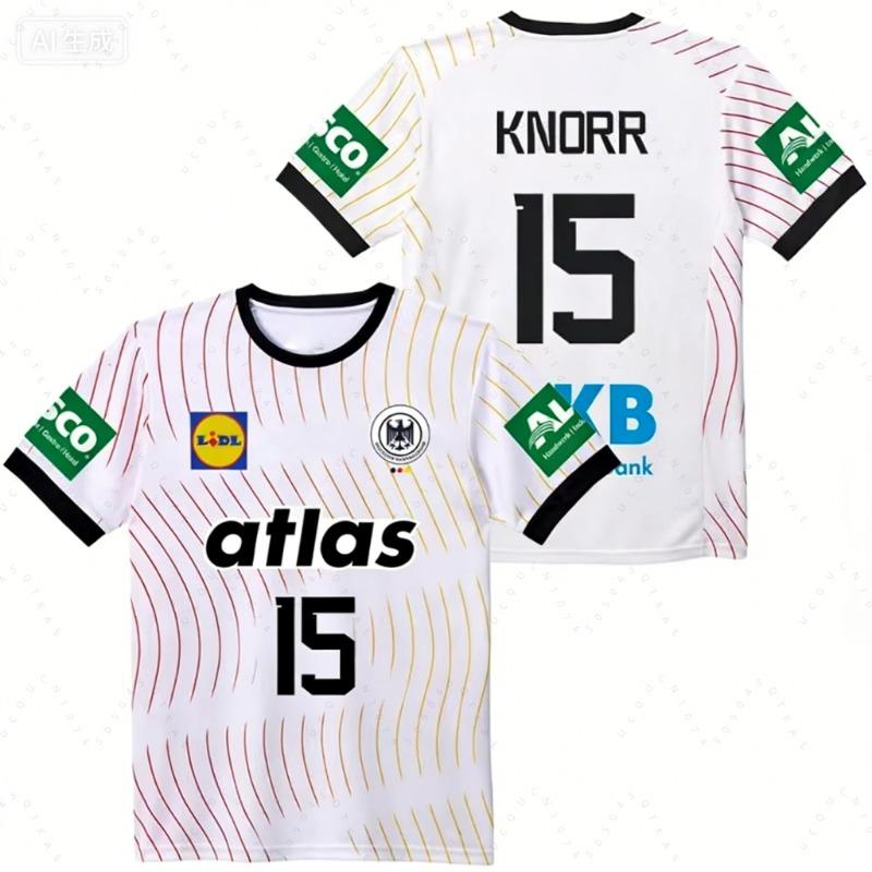 2026 German New Dhb Handball Jersey T Shirts Quick Drying Breathable Sportswear Short Sleeved Men's Outdoor Fitness Casual Tops
