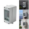 Wall Mount Electrical Distribution Box Outdoor ABS Housing with Clear Hinged Cover & Internal DIN Rail Layout