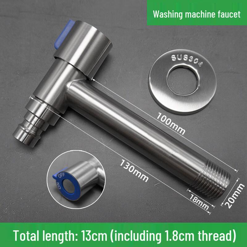 TLXT Extended Stainless Steel Washing Machine Faucet