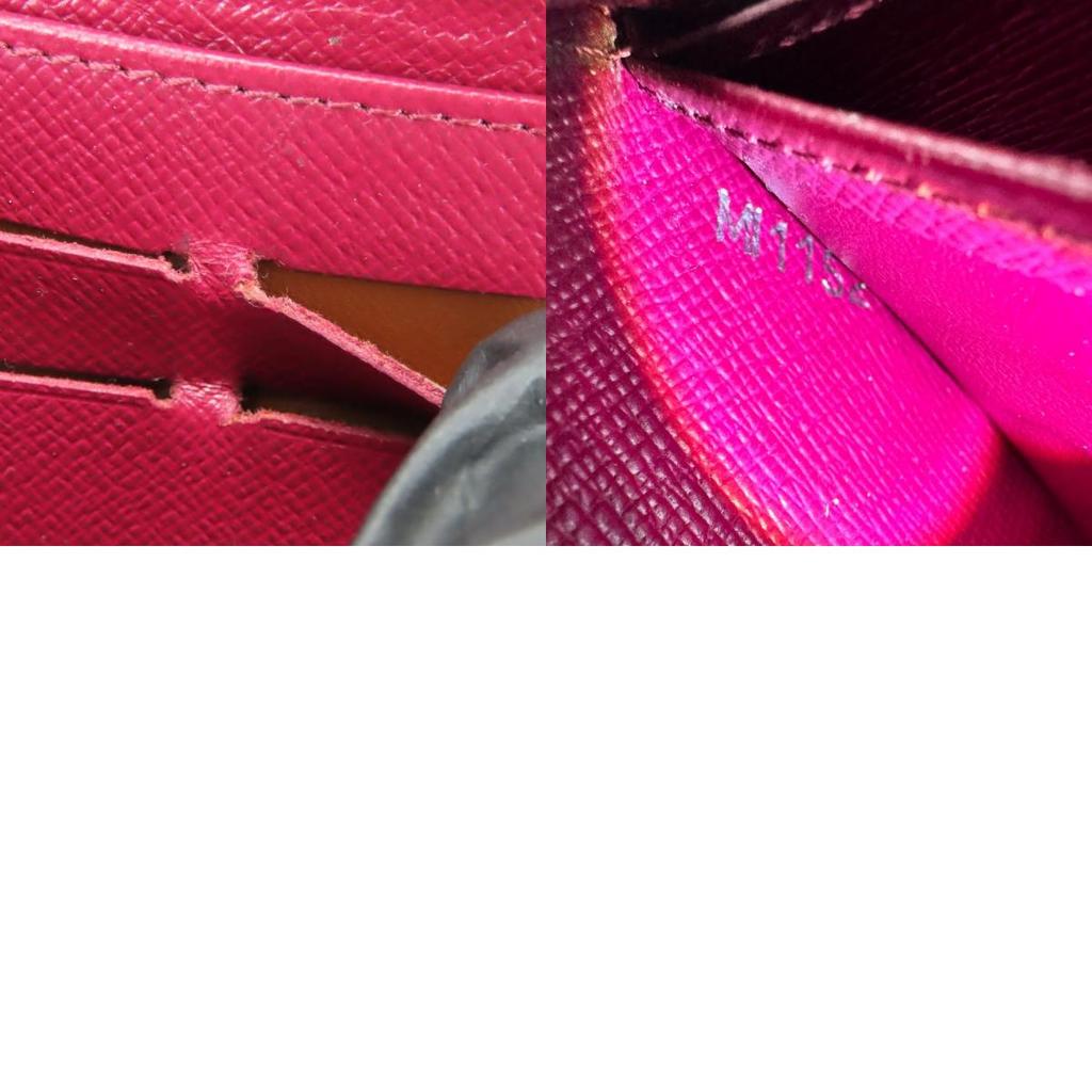 Used LOUIS VUITTON Purse Zippy wallet M61858 Epi Leather Fuchsia Bordeaux Zip Around