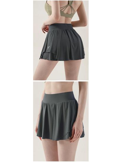 Damen Schnelltrocknender Sportrock: Anti-Exposition Tennis-, Badminton-, Lauf-, Yoga-Skort