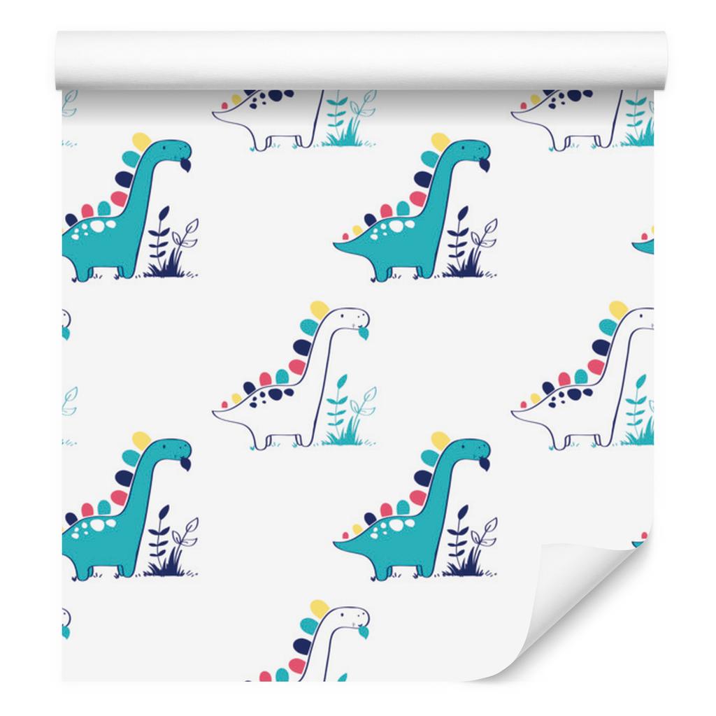 Wallpaper Dinosaurs plants leaves for living room and bedroom 50x1000