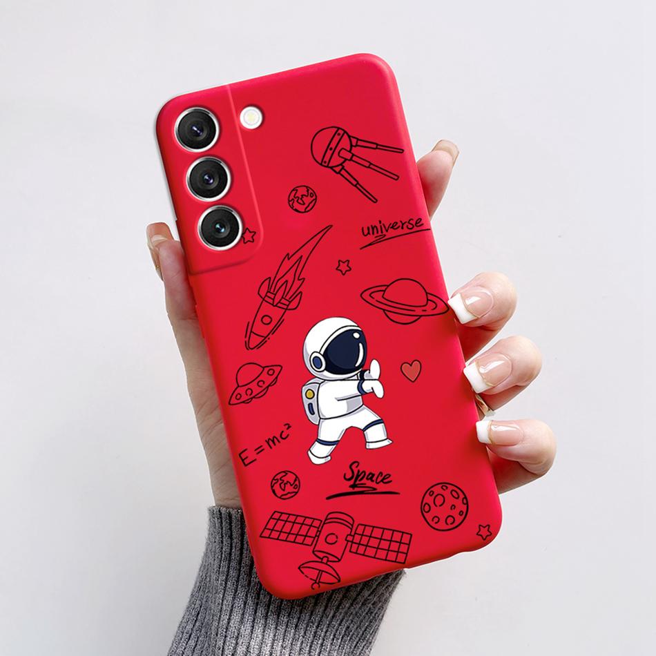 Case For Samsung Galaxy S22 Bags S 22 Plus Ultra Cover Protective Silicone Funda Astronaut Phone Case Coque For Samsung S22 Capa