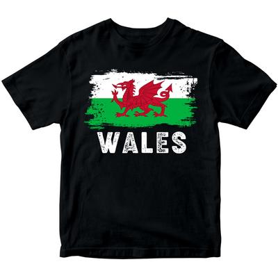 Wales Country Flag Nationality Supporter Football Boys Girls Kids T-Shirts  DNE