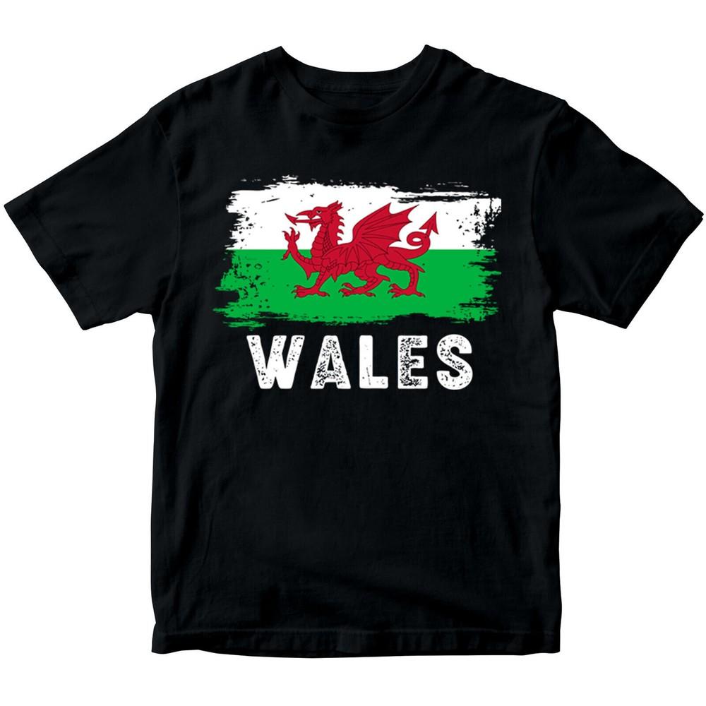 

Wales Country Flag Nationality Supporter Football Boys Girls Kids T-Shirts DNE XL