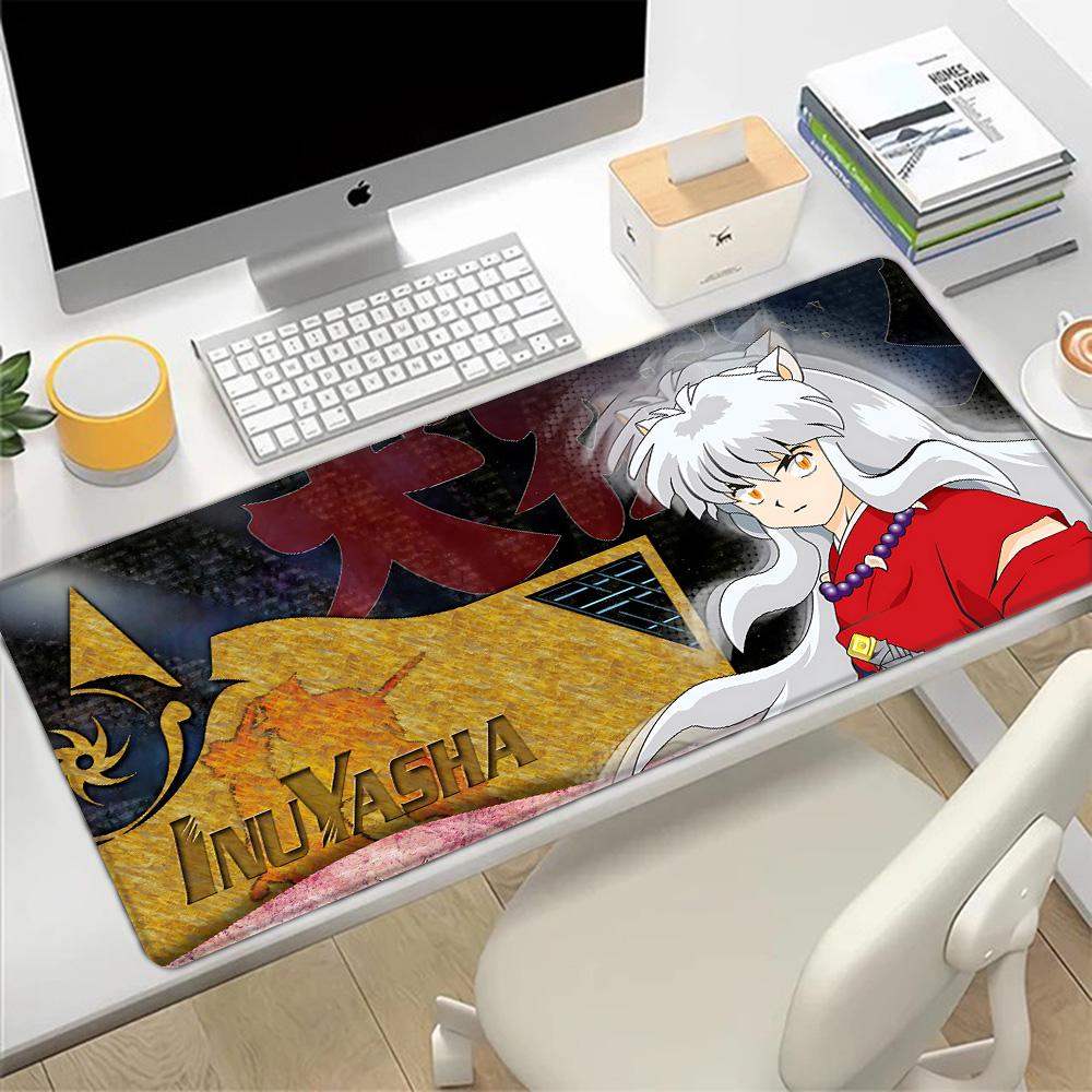 Anime Inuyasha Mousepad HD Printing Computer Gamers Locking Edge Non-slip Mouse Pad XXL90x40cm Keyboard PC Desk Pad