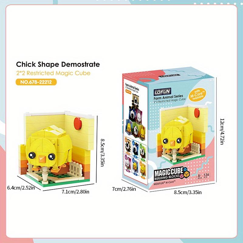 Creative Animal Building Blocks Cute Panda Koala Tiger Rabbit Chicken Model Bricks Children's DIY Toy Birthday Gift