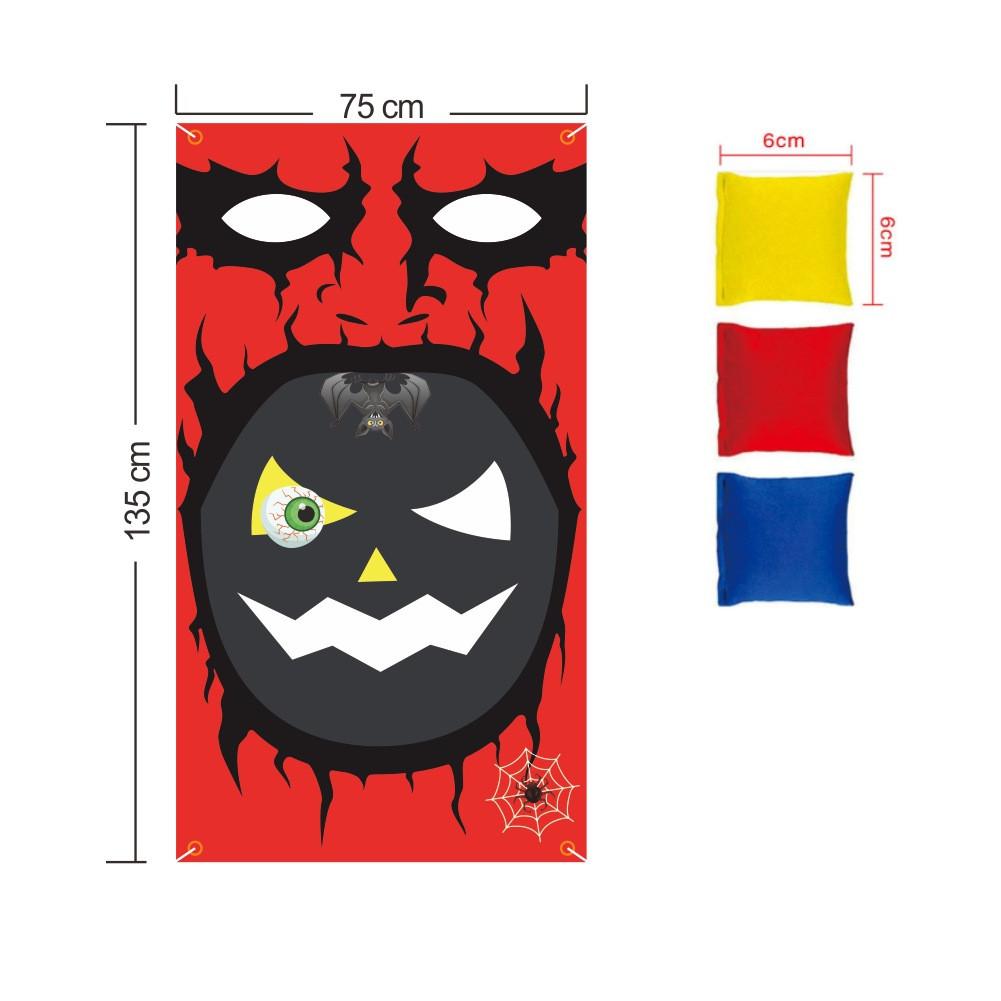 Halloween Sandbag Flag Courtyard Outdoor Children Game Pprops Decoration Pumpkin Skull Vampire Clown Witch Holiday Party Series