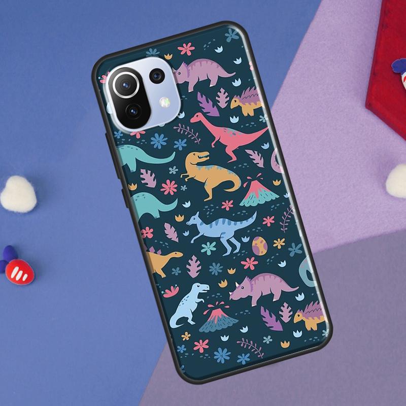 Cute Dinosaur Baby Cover For Xiaomi 14T Pro 11T 12T 13T 13 14 Ultra POCO X7 Pro X3 X5 F3 F5 F6 M6 X6 Pro Case