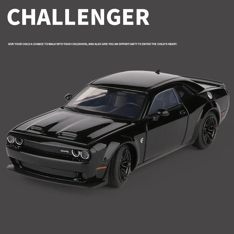

1:32 Dodge Challenger SRT Alloy Sports Car Model Simulation Diecast Metal Toy Muscle Car Model Sound and Light Children Toy Gift
