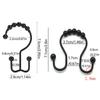 12Pcs Double Sided Shower Curtain Hooks Rust Proof Bathroom Shower Hangers  Curtain Rods