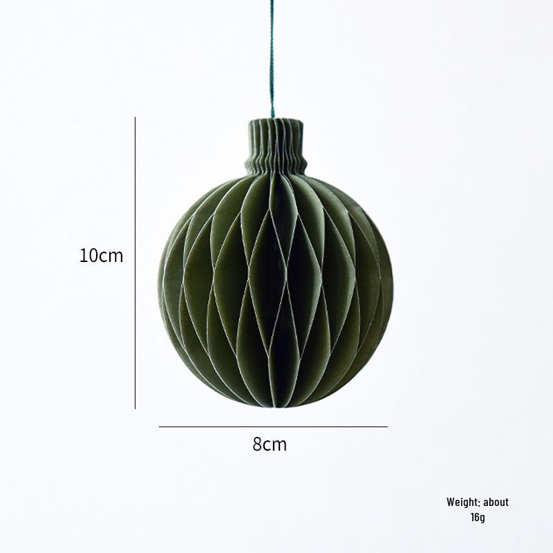 NUCHI Christmas Tree Ornaments: Origami Honeycomb Snowman Ball Pendants