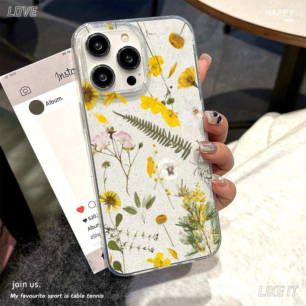 Large Hole Flash Powder Soft Shell Suitable for Apple 16 Mobile Phone Case IPhone 15 Protective Case 14promax Transparent 13pro