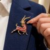 Korean Style Cartoon Zodiac Sheep Brooch Alloy Safety Pin Brooch  Lapel Collar Scarf Decoration