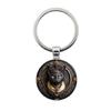 Flat Egyptian Cats Keychain Sturdy Alloy Materials for Decoration and Practical Use