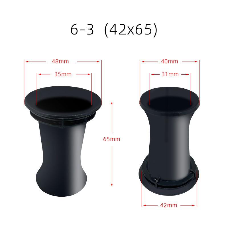 Bass Reflex Port ABS Sound Tube with Horn Outlet, 42-98mm Vent Opening