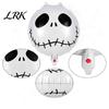 Table Decoration Supplies 12PCS Halloween Skull Balloon Set, Aluminum Foil Balloons, Black And White Costume Party Accessories Striped Realistic Print